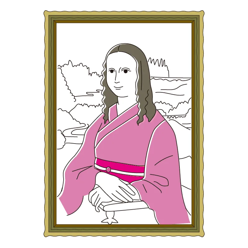 「浴衣を着たモナリザ」